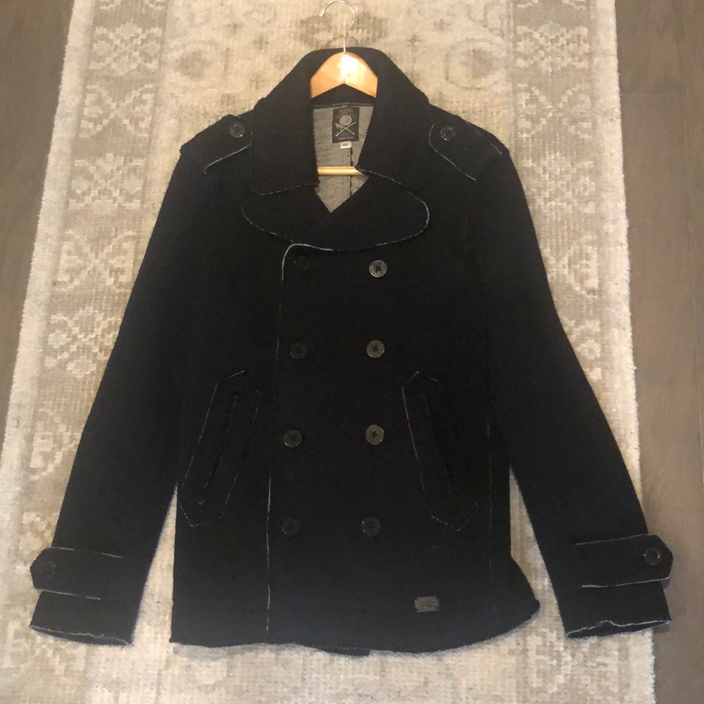 Diesel men’s size Large coat black double breast